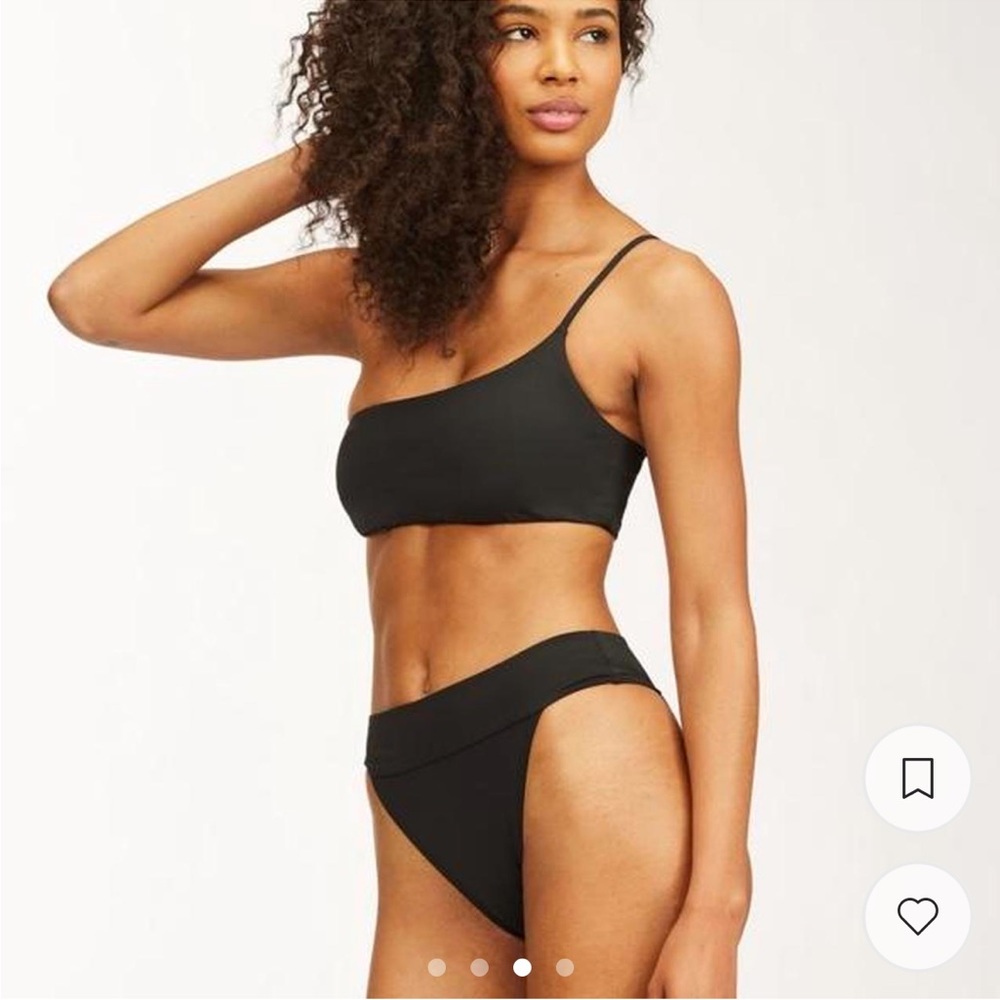 Billabong Black One Strap Top & High-waisted Bottoms
